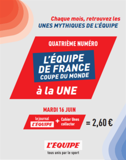 Cahier des Unes L'Equipe